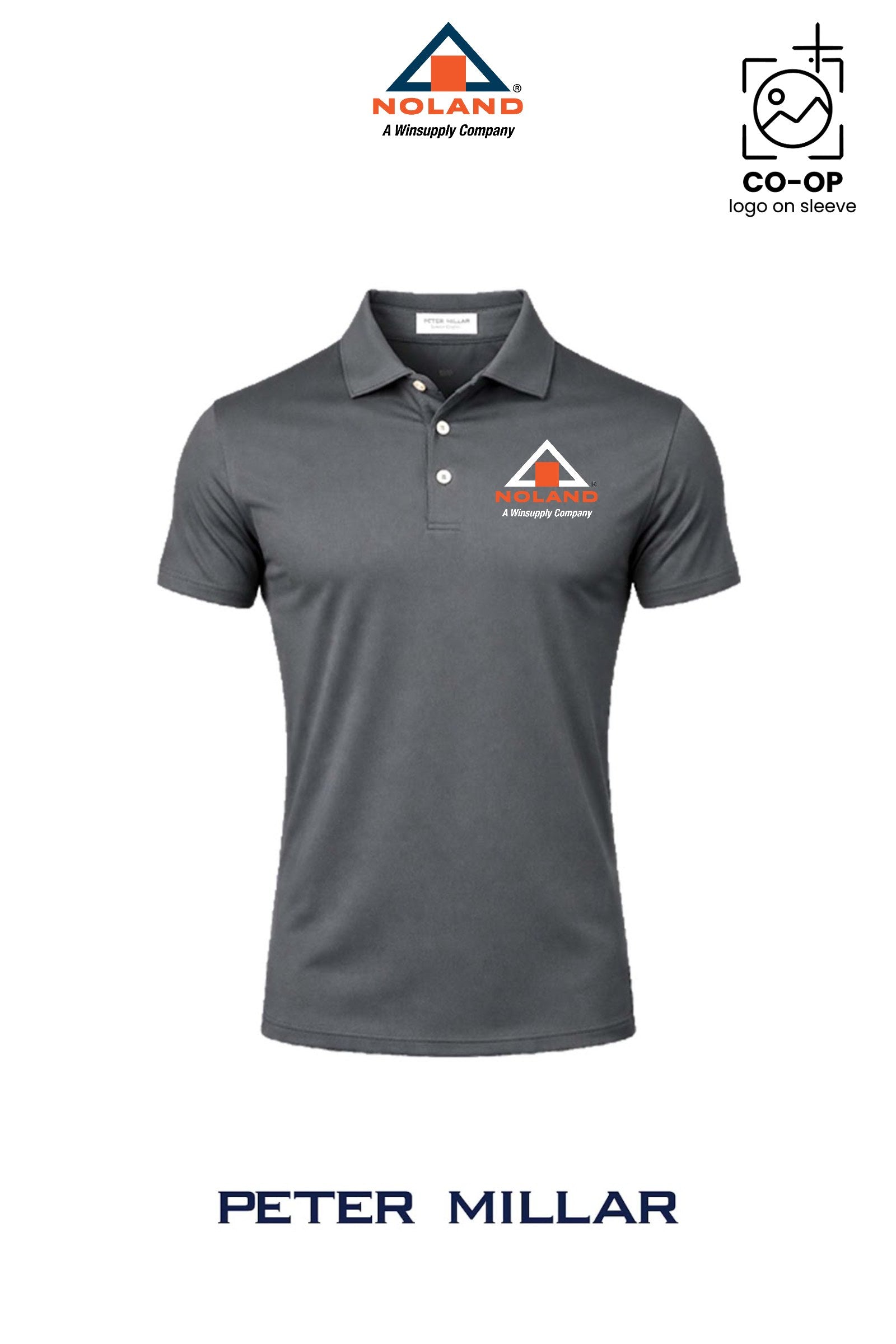 Peter Millar Mens Solid Performance Polo - Self Collar - Harrison Noland