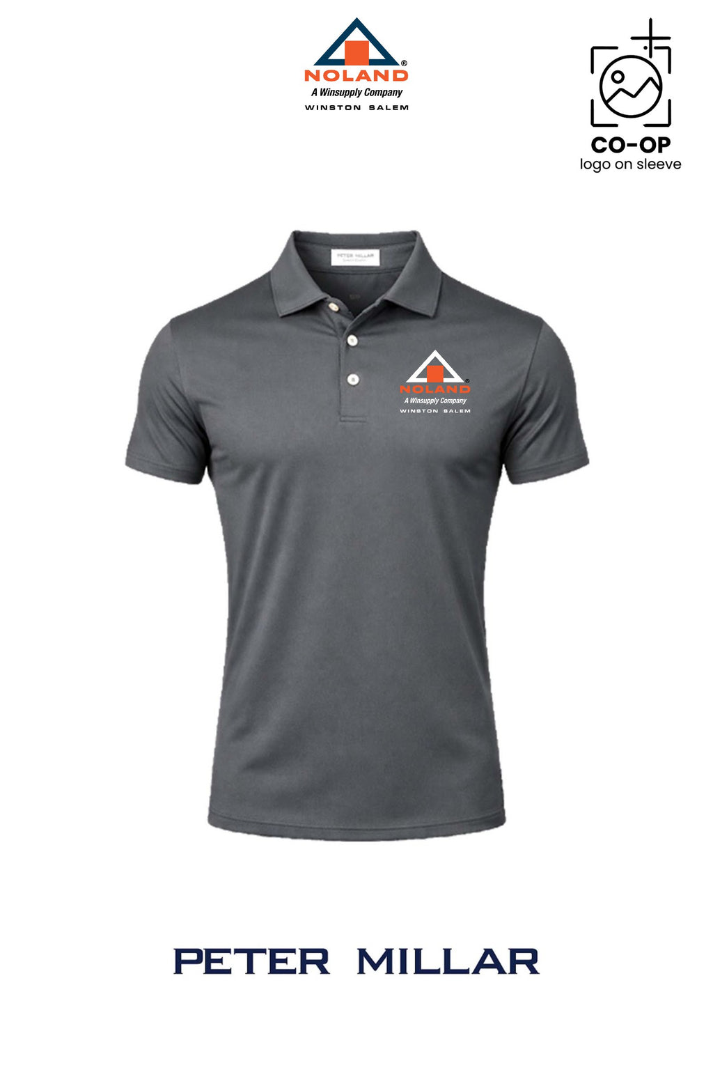 Peter Millar Mens Solid Performance Polo - Self Collar - Winston Salem Noland