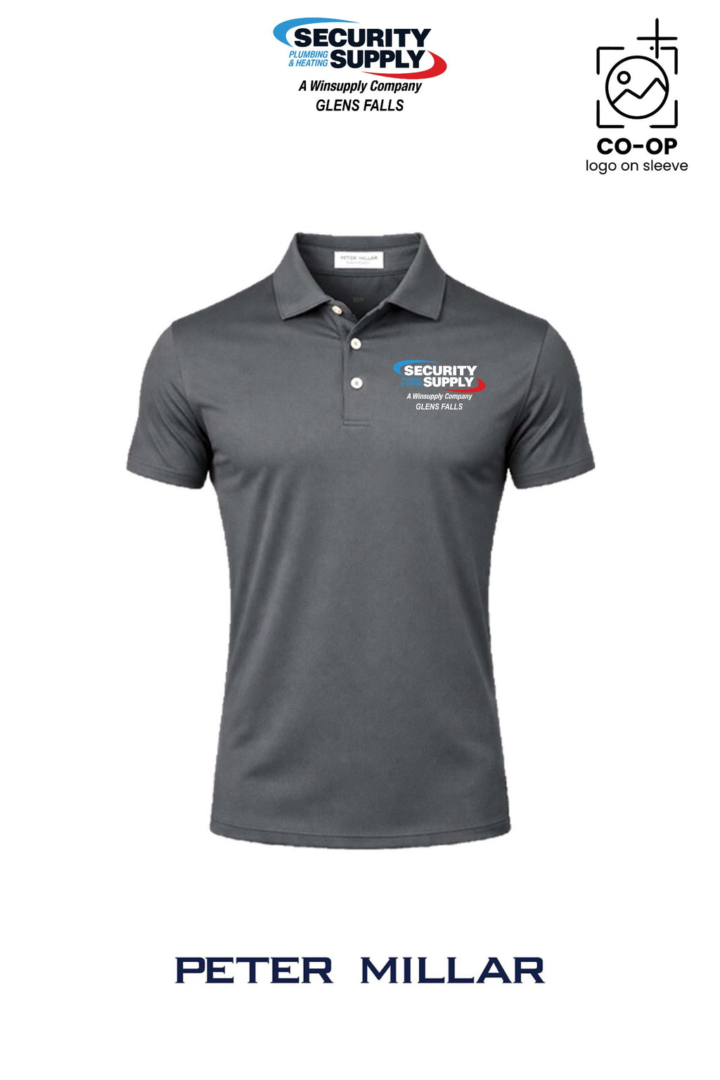Peter Millar Mens Solid Performance Polo - Self Collar - SPHS Glens Falls