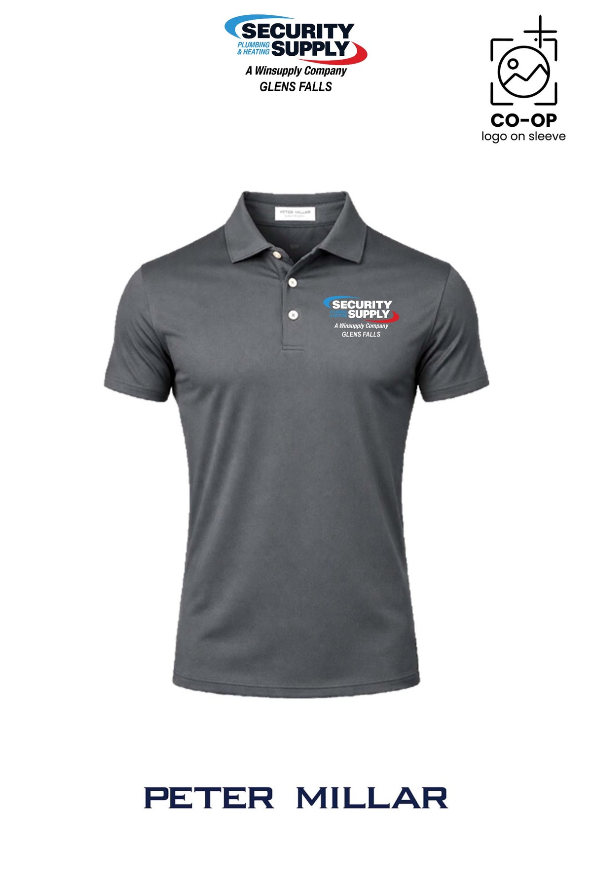 Peter Millar Mens Solid Performance Polo - Self Collar - SPHS Glens Falls