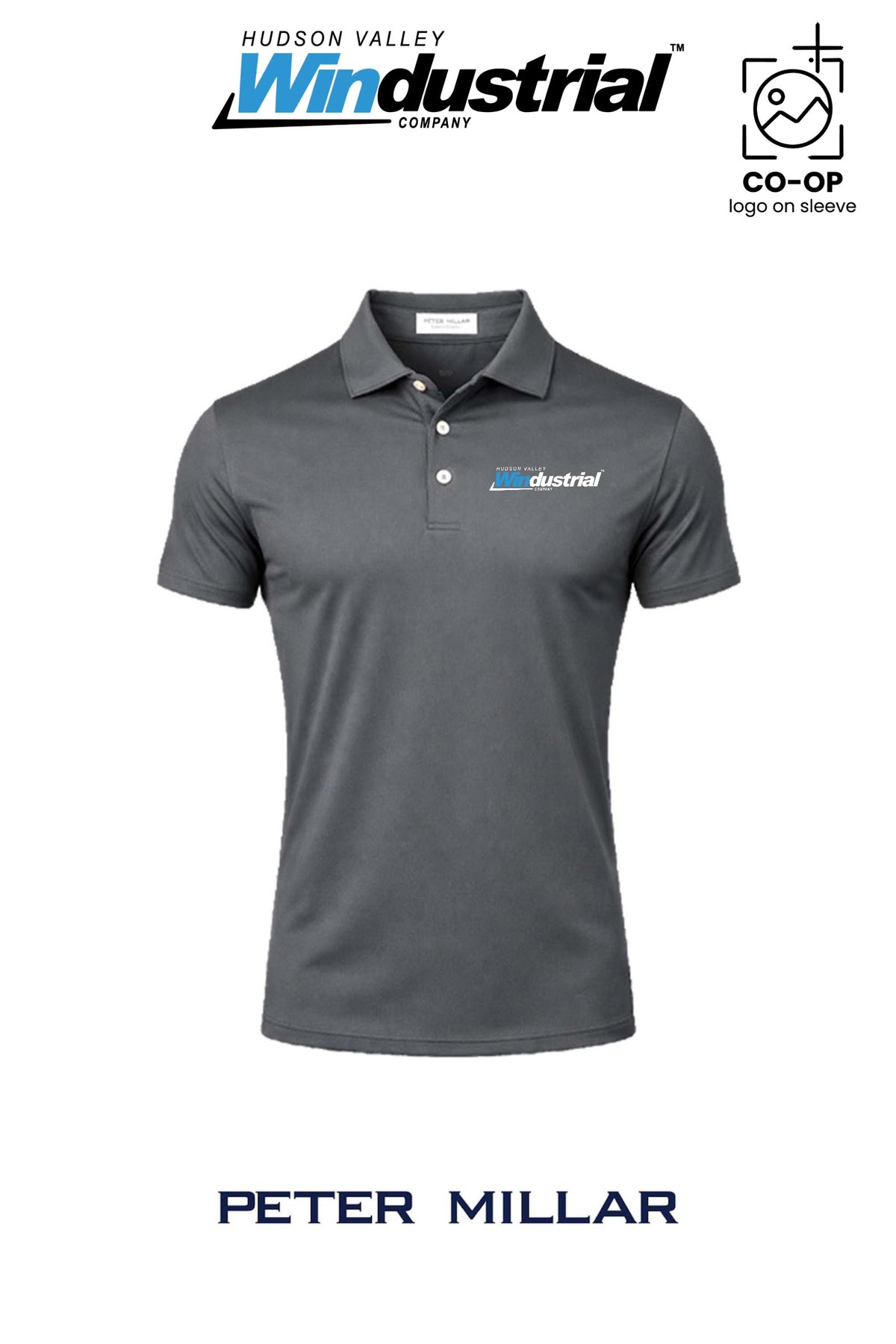 Peter Millar Mens Solid Performance Polo - Self Collar - Hudson Valley Windustrial