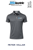 Peter Millar Mens Solid Performance Polo - Self Collar - Waycross Winlectric