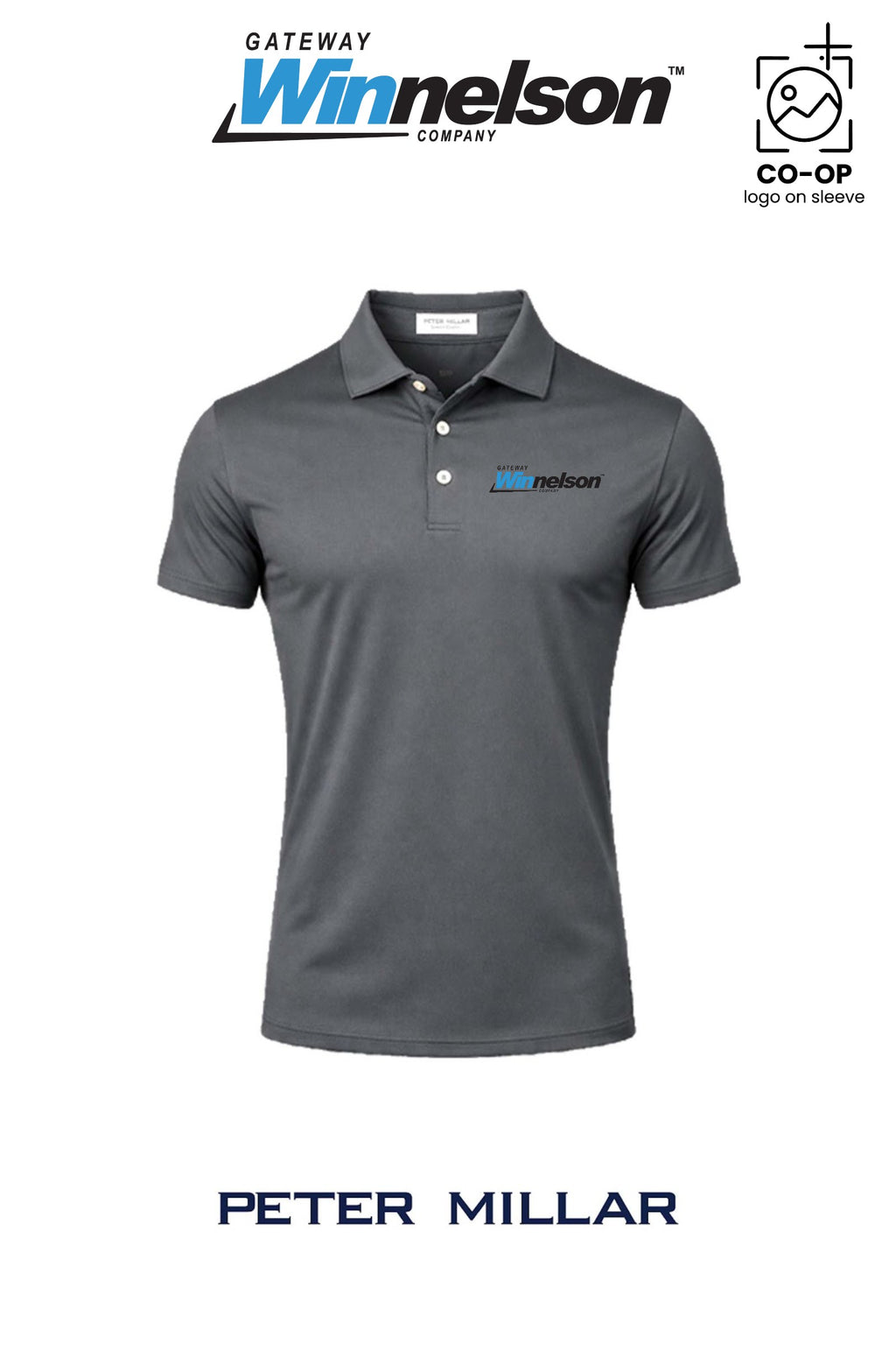 Peter Millar Mens Solid Performance Polo - Self Collar - Gateway Winnelson