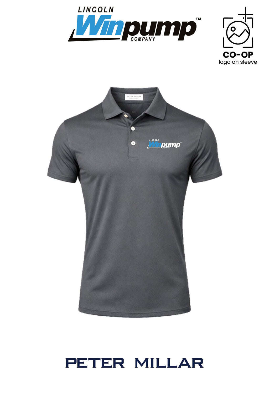 Peter Millar Mens Solid Performance Polo - Self Collar - Lincoln Winpump