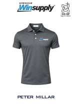 Peter Millar Mens Solid Performance Polo - Self Collar - Birmingham Winsupply