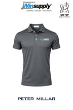 Peter Millar Mens Solid Performance Polo - Self Collar - Edwardsville Winsupply