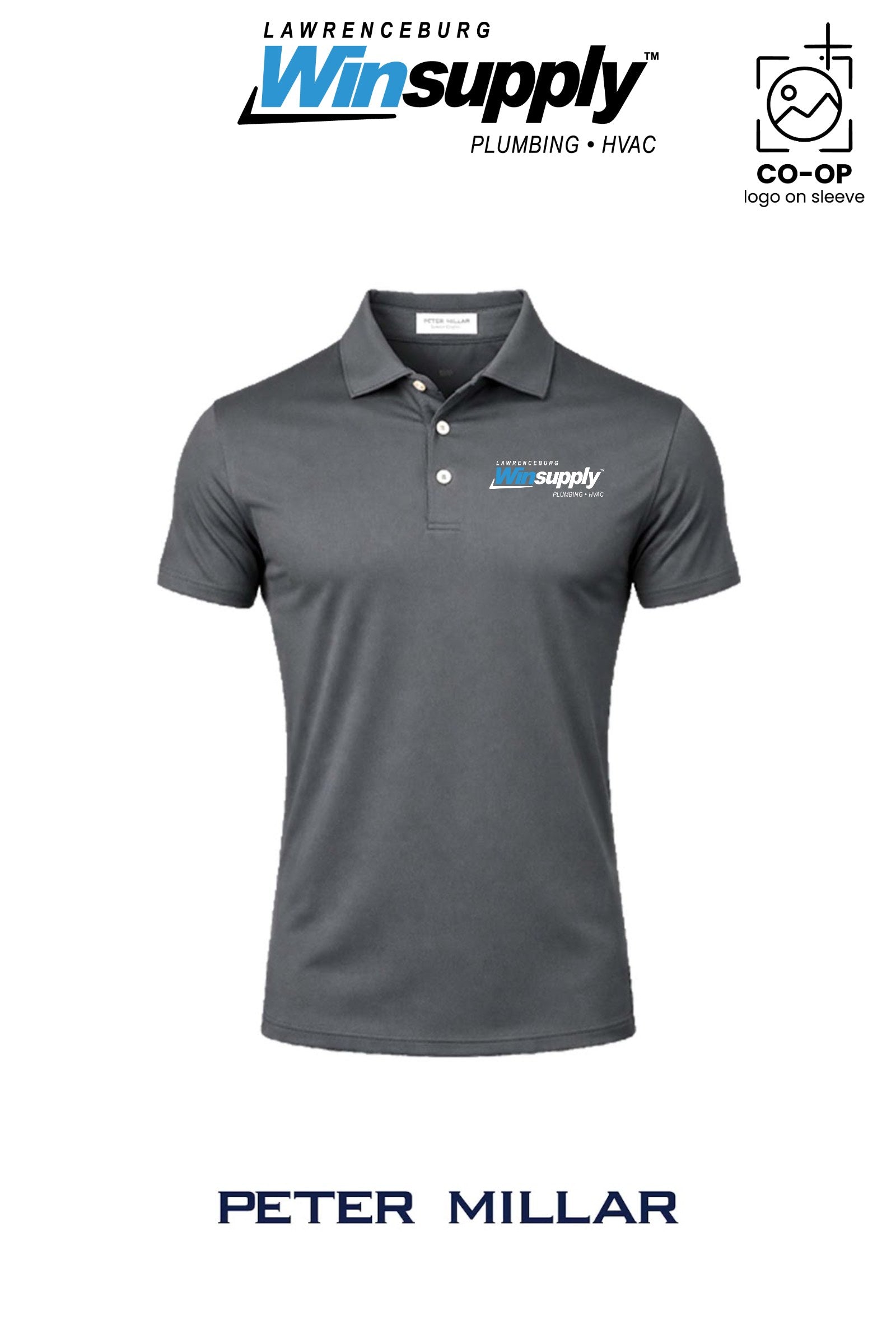 Peter Millar Mens Solid Performance Polo - Self Collar - Lawrenceburg Winsupply