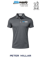 Peter Millar Mens Solid Performance Polo - Self Collar - Winsupply of Wakefield