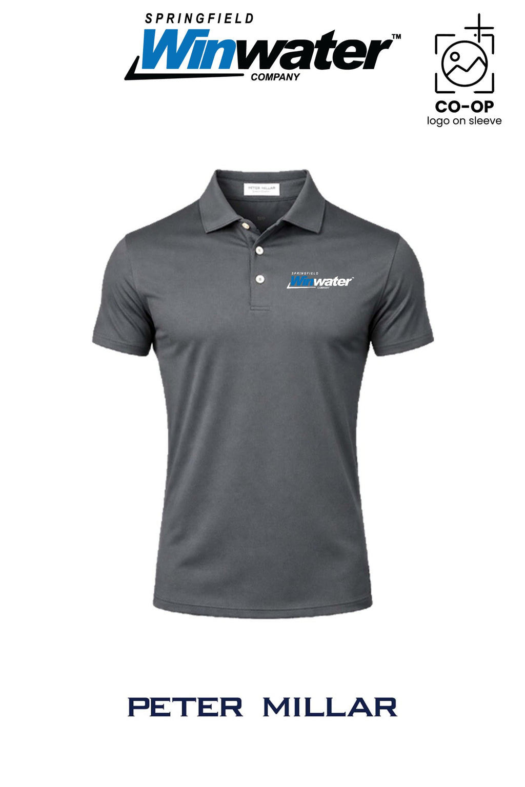 Peter Millar Mens Solid Performance Polo - Self Collar - Springfield Winwater