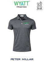 Peter Millar Mens Solid Performance Polo - Self Collar - Wyatt Irrigation of Santa Rosa