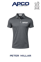 Peter Millar Mens Solid Performance Polo - Self Collar - APCO Supply - Indianapolis