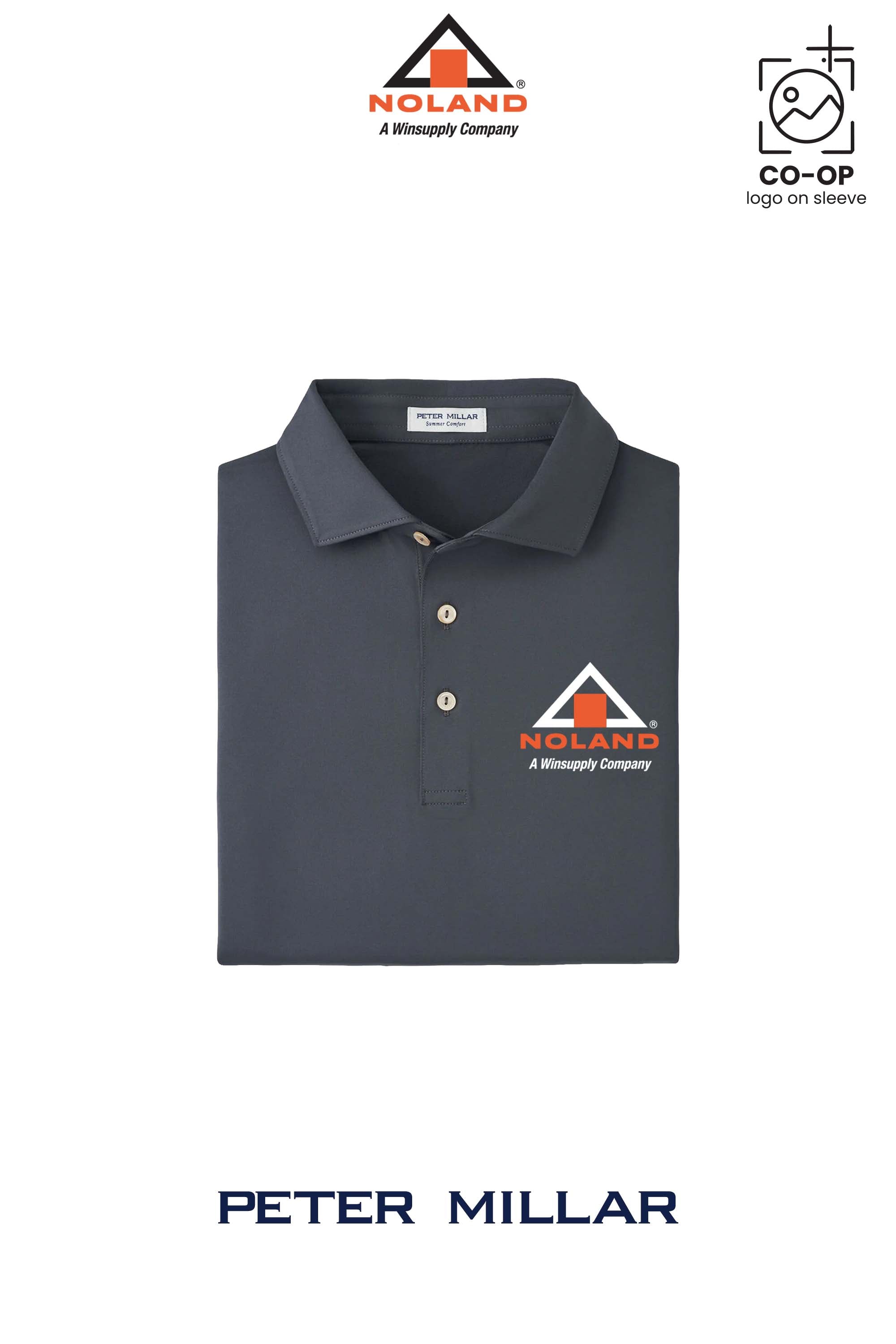 Peter Millar Mens Solid Performance Polo - Self Collar - Noland of Augusta GA