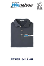 Peter Millar Mens Solid Performance Polo - Self Collar - Columbia MO Winnelson