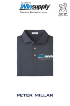 Peter Millar Mens Solid Performance Polo - Self Collar - Lakeland Winsupply