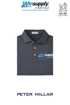 Peter Millar Mens Solid Performance Polo - Self Collar - Winsupply of Maryville