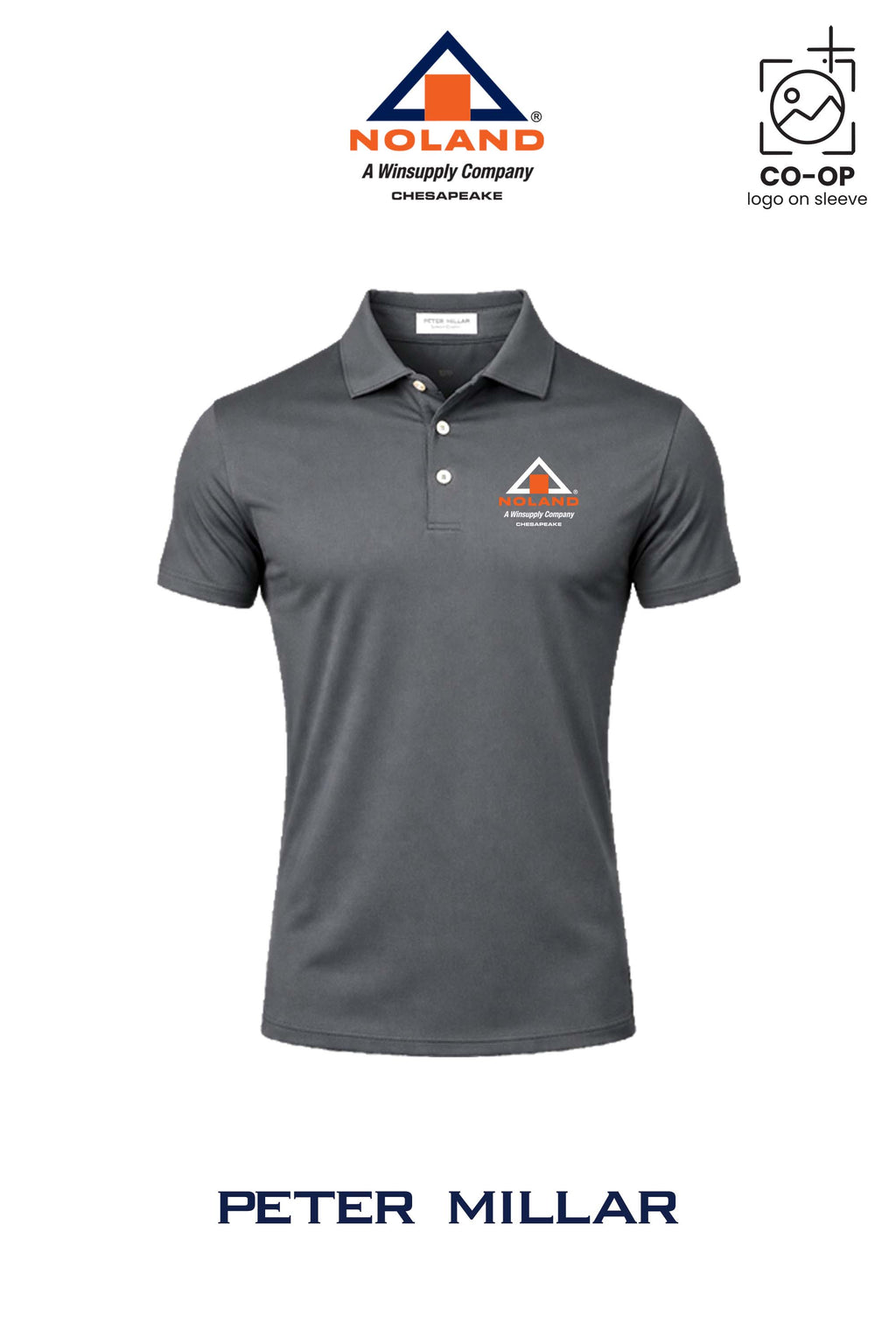 Peter Millar Mens Solid Performance Polo - Self Collar - Noland Company Chesapeake