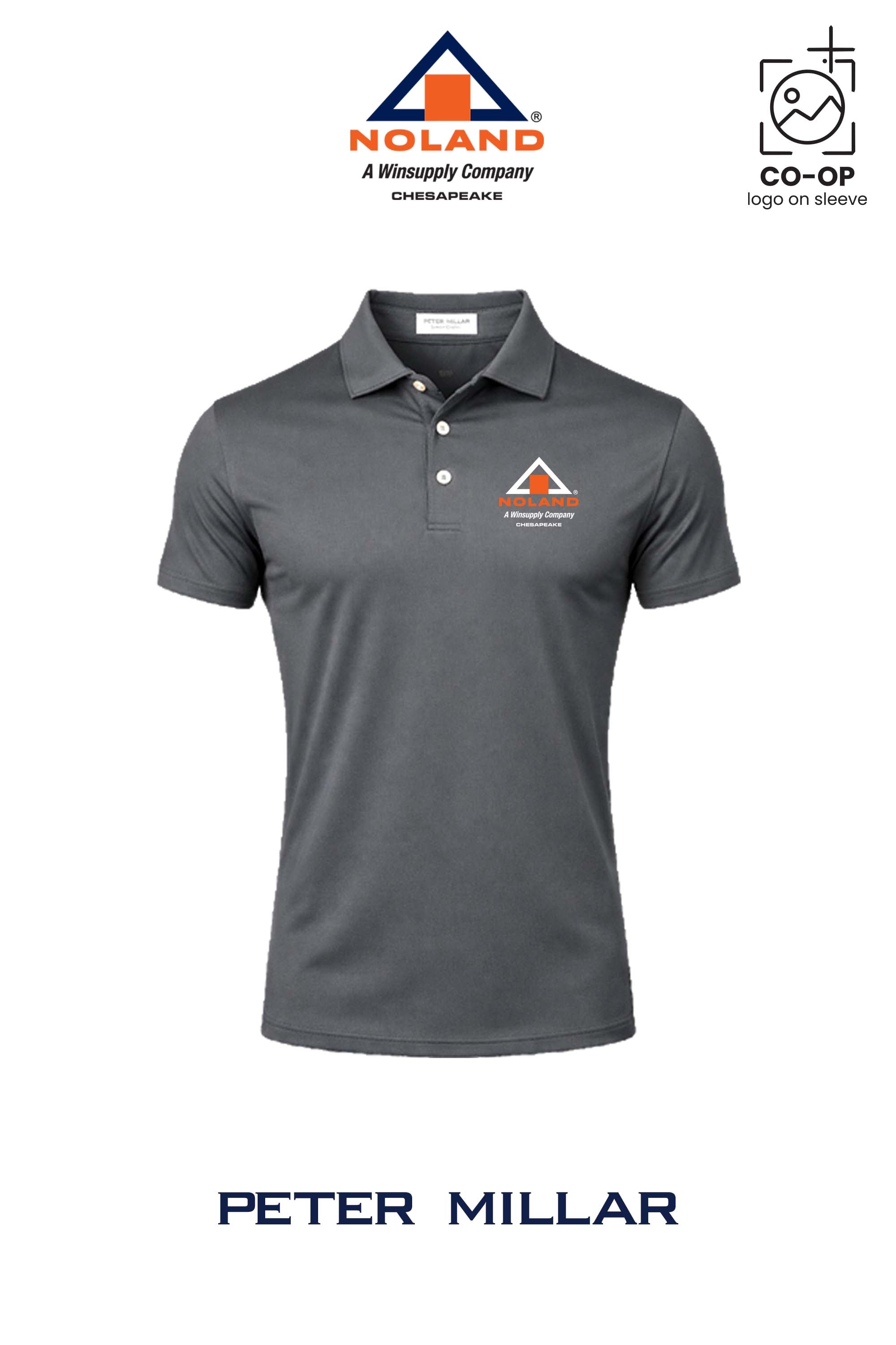 Peter Millar Mens Solid Performance Polo - Self Collar - Noland Company Chesapeake