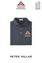 Peter Millar Mens Solid Performance Polo - Self Collar - Noland West Palm Beach