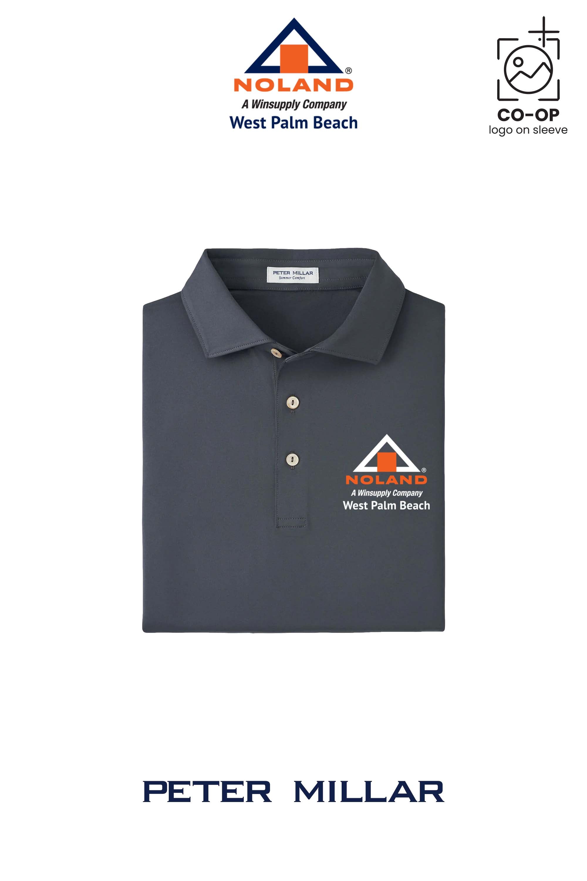 Peter Millar Mens Solid Performance Polo - Self Collar - Noland West Palm Beach