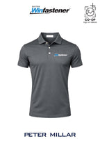 Peter Millar Mens Solid Performance Polo - Self Collar - Dayton Winfastener