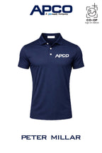 Peter Millar Mens Solid Performance Polo - Self Collar - APCO Supply - Indianapolis