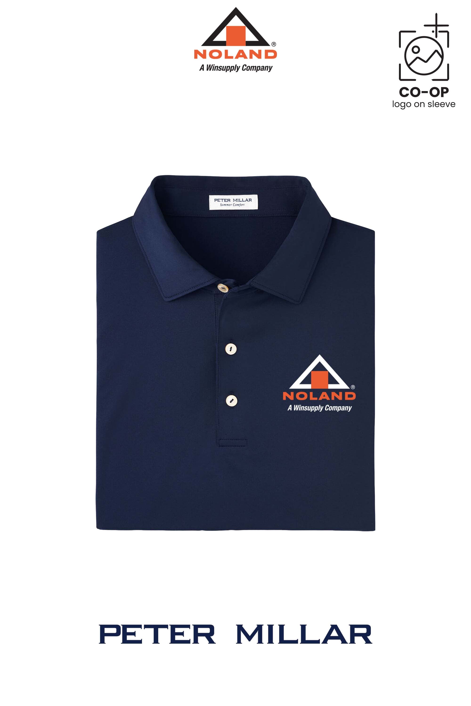 Peter Millar Mens Solid Performance Polo - Self Collar - Noland of Augusta GA