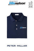Peter Millar Mens Solid Performance Polo - Self Collar - Collin County Winnelson