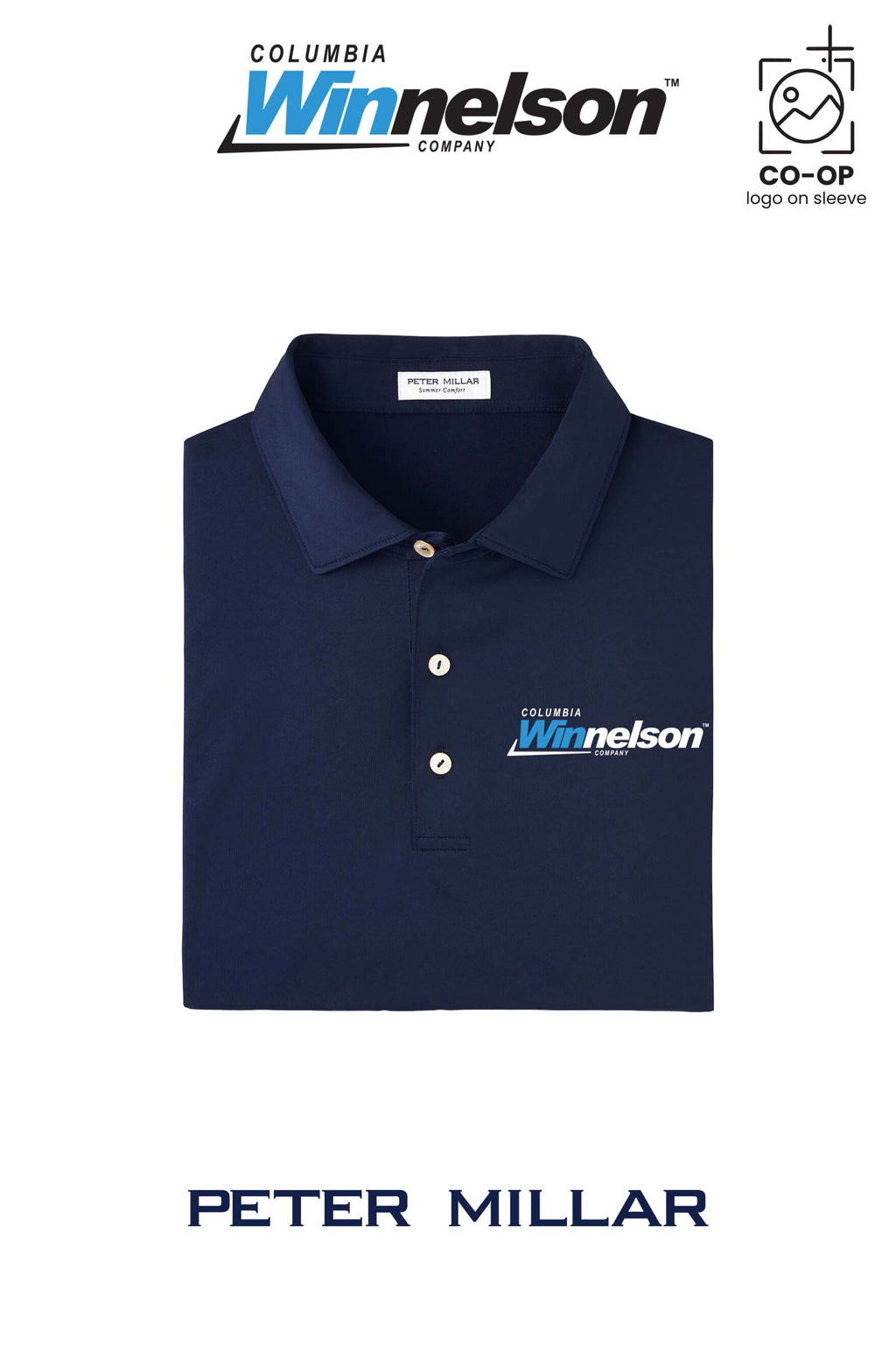 Peter Millar Mens Solid Performance Polo - Self Collar - Columbia MO Winnelson