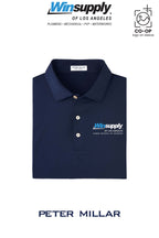 Peter Millar Mens Solid Performance Polo - Self Collar - Winsupply of Los Angeles