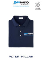Peter Millar Mens Solid Performance Polo - Self Collar - Winsupply of Maryville