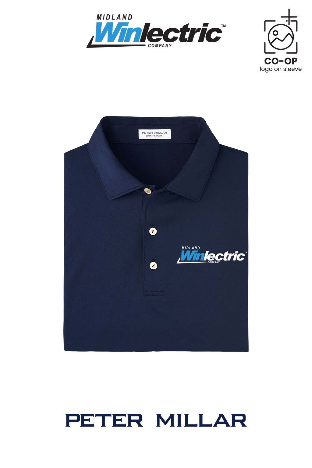 Peter Millar Mens Solid Performance Polo - Self Collar - Winlectric of Midland