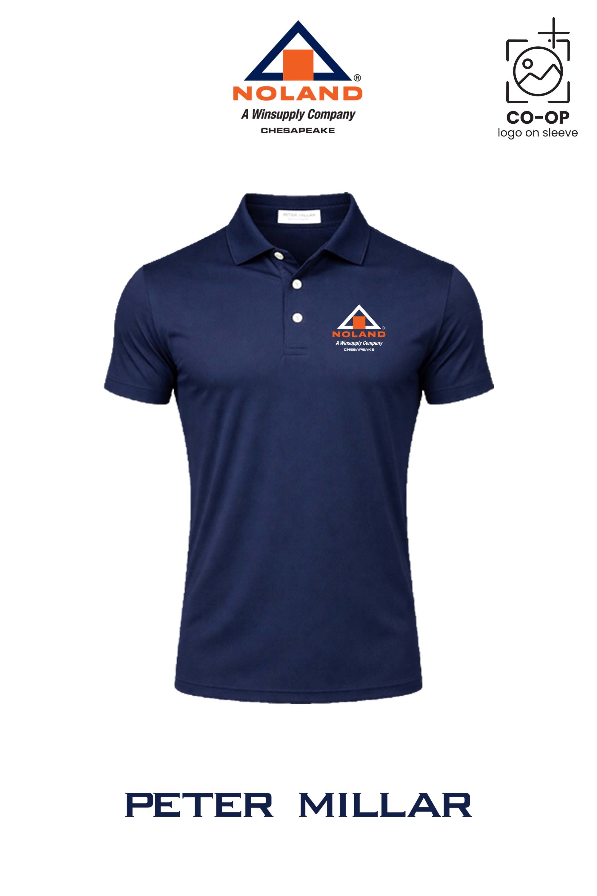 Peter Millar Mens Solid Performance Polo - Self Collar - Noland Company Chesapeake