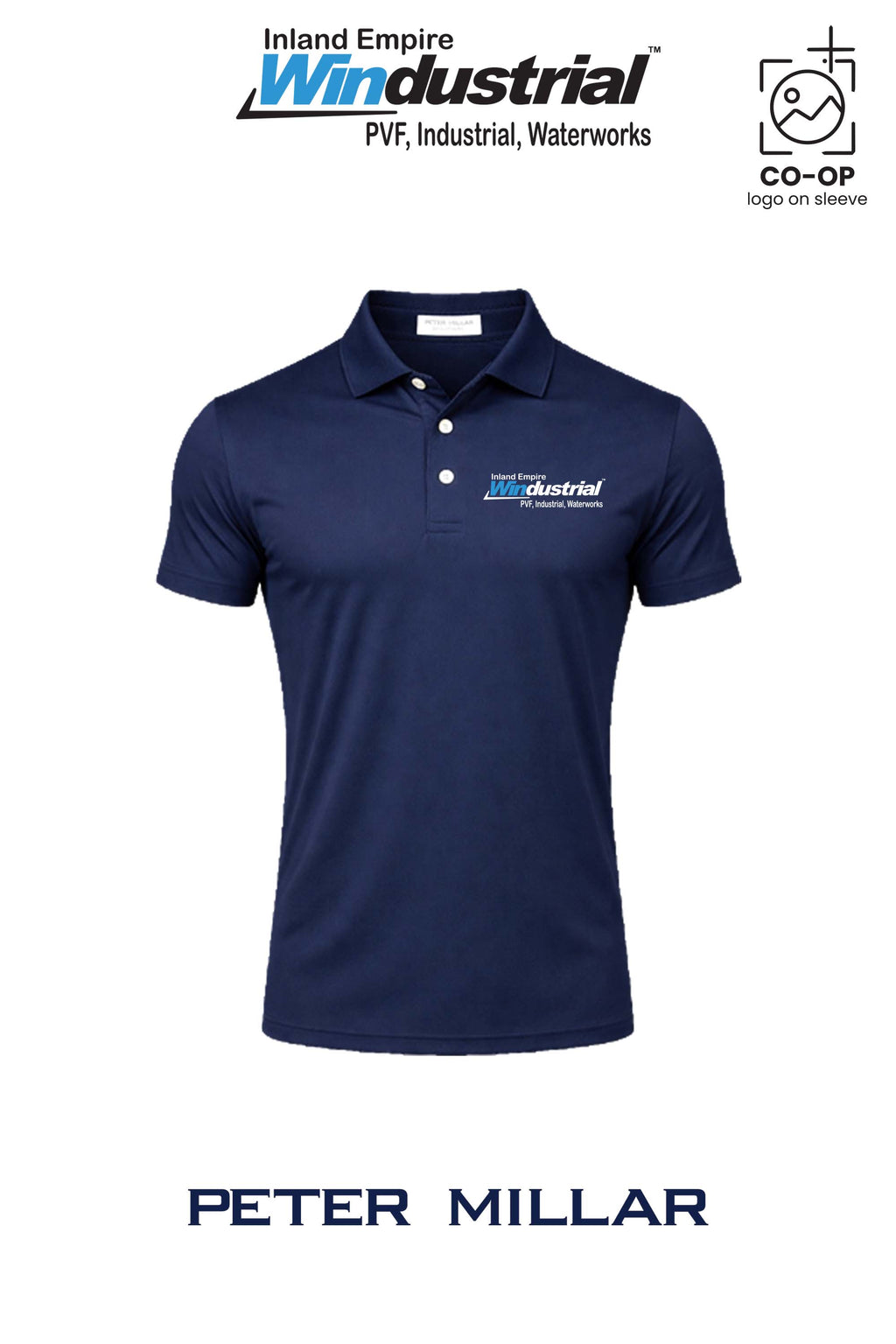 Peter Millar Mens Solid Performance Polo - Self Collar - Inland Empire Windustrial