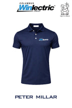 Peter Millar Mens Solid Performance Polo - Self Collar - Columbus Winlectric