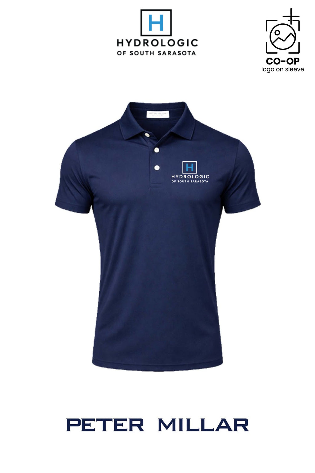 Peter Millar Mens Solid Performance Polo - Self Collar - Winsupply Sarasota FL Co.
