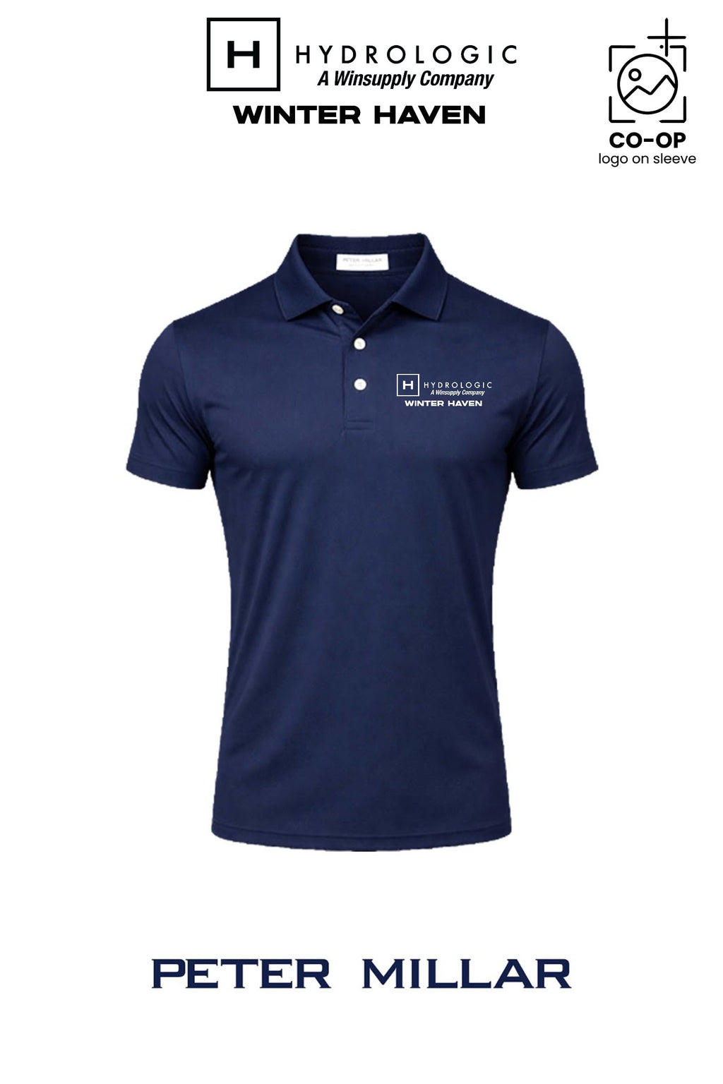 Peter Millar Mens Solid Performance Polo - Self Collar - Winsupply of Winter Haven