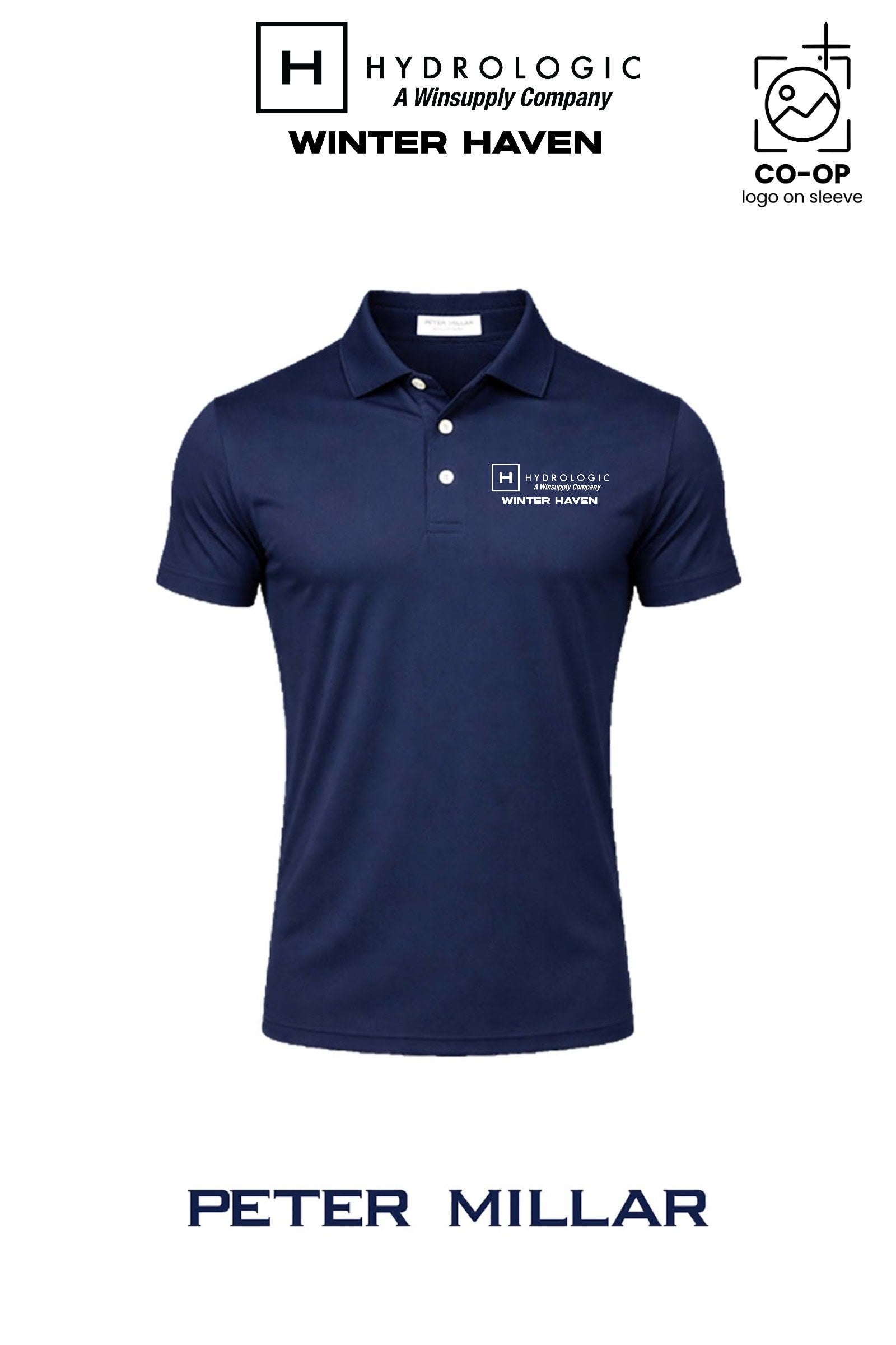 Peter Millar Mens Solid Performance Polo - Self Collar - Winsupply of Winter Haven