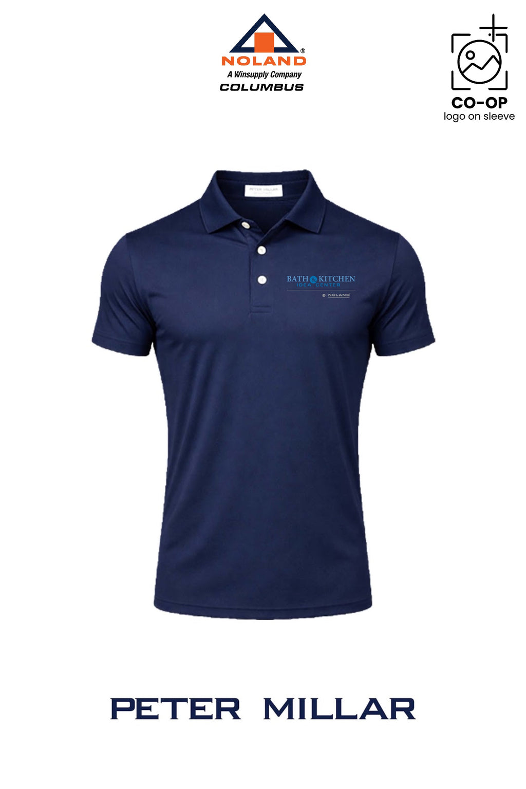 Peter Millar Mens Solid Performance Polo - Self Collar - Columbus Noland