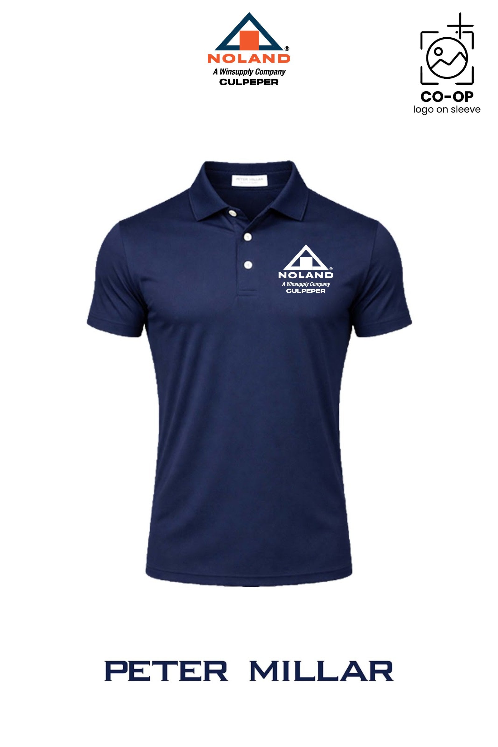 Peter Millar Mens Solid Performance Polo - Self Collar - Culpeper Noland