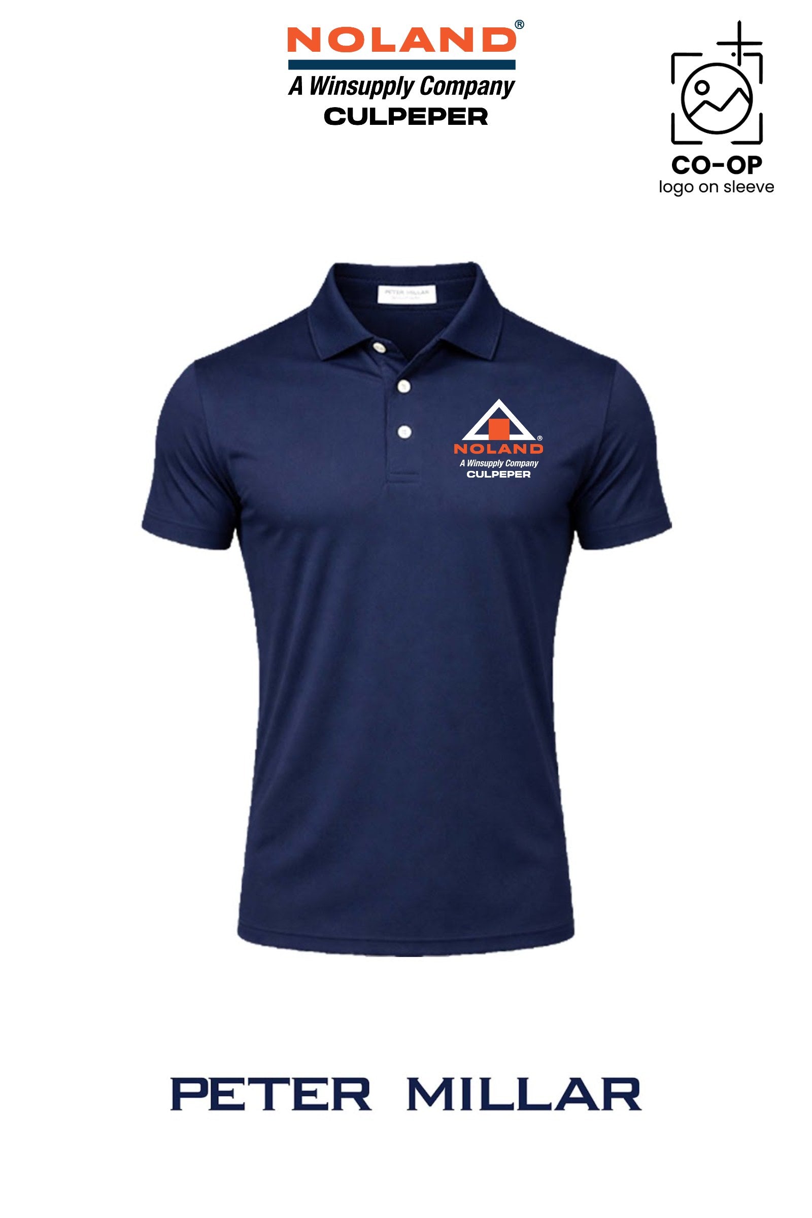 Peter Millar Mens Solid Performance Polo - Self Collar - Culpeper Noland