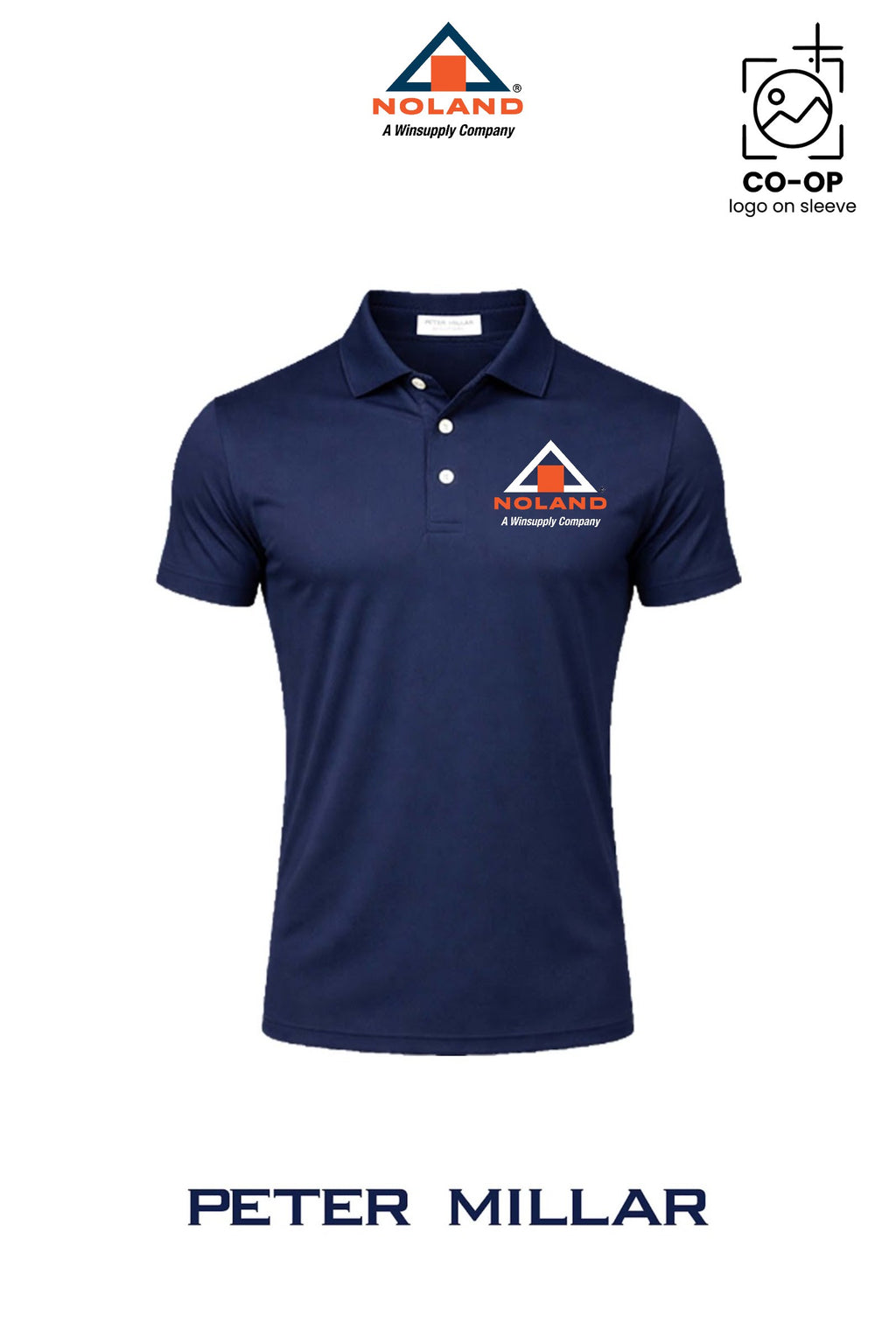 Peter Millar Mens Solid Performance Polo - Self Collar - Harrison Noland