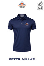 Peter Millar Mens Solid Performance Polo - Self Collar - Kinston Noland