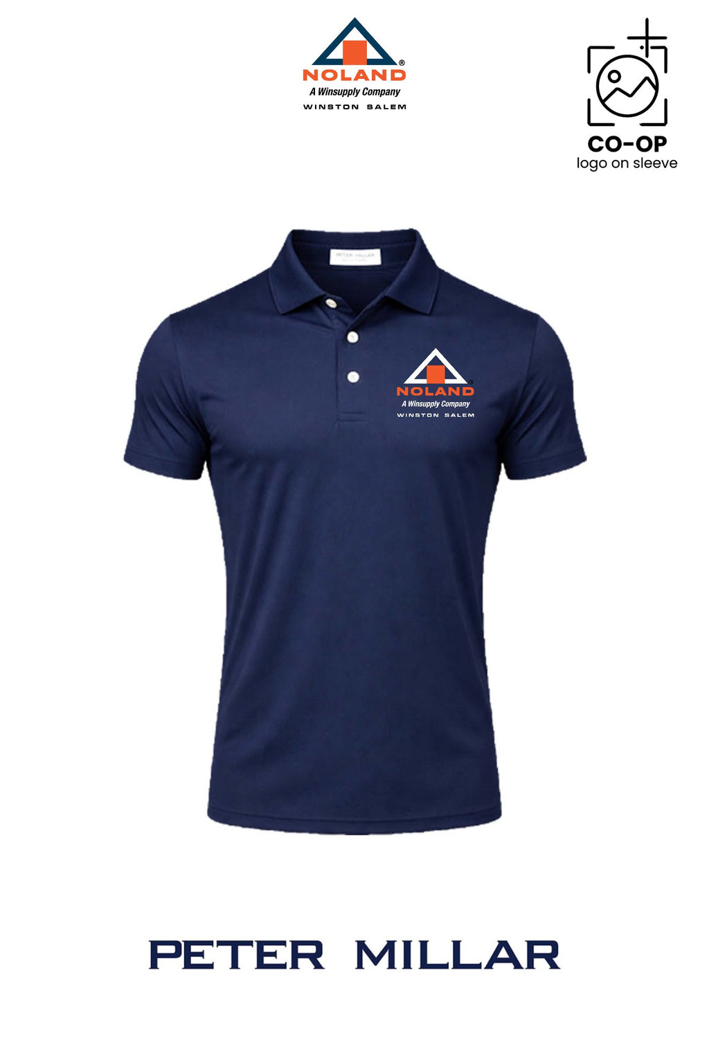 Peter Millar Mens Solid Performance Polo - Self Collar - Winston Salem Noland