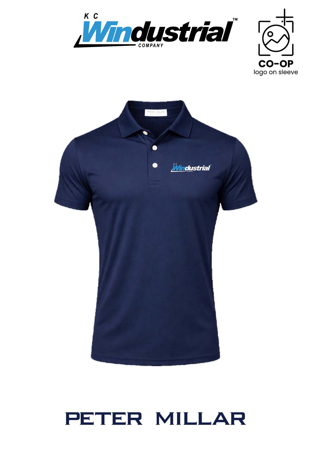 Peter Millar Mens Solid Performance Polo - Self Collar - KC Windustrial