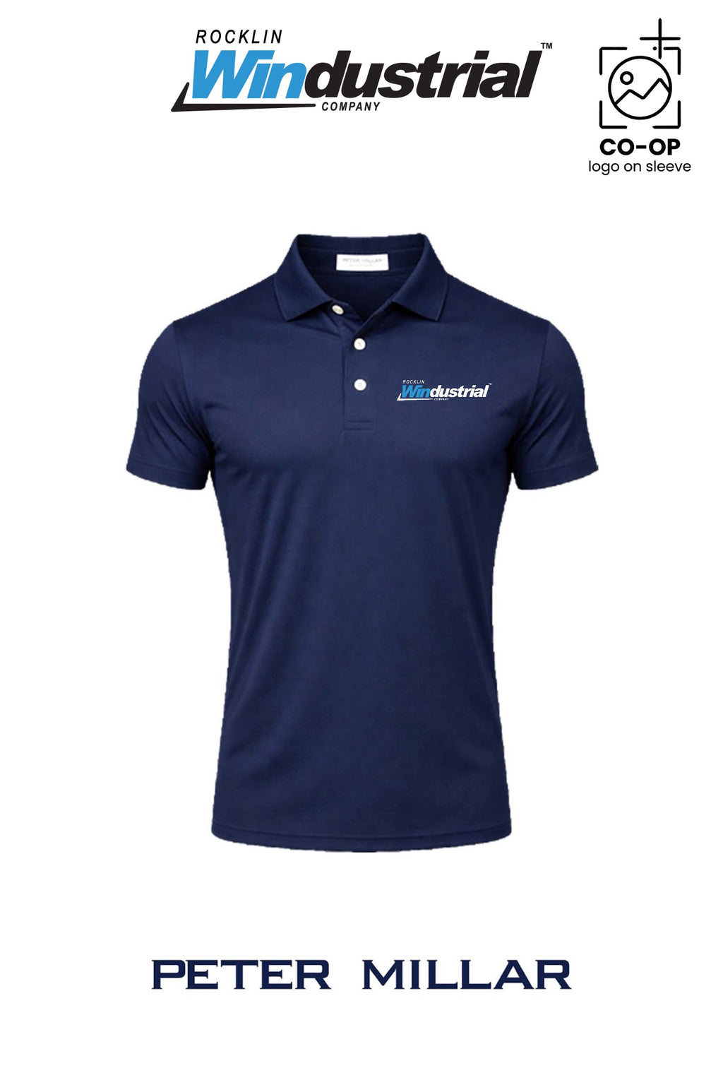 Peter Millar Mens Solid Performance Polo - Self Collar - Rocklin Windustrial