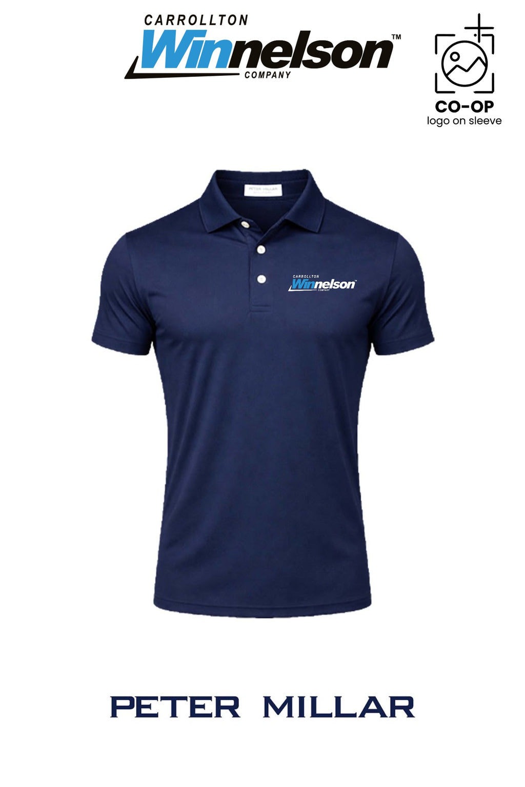 Peter Millar Mens Solid Performance Polo - Self Collar - Carrollton Winnelson