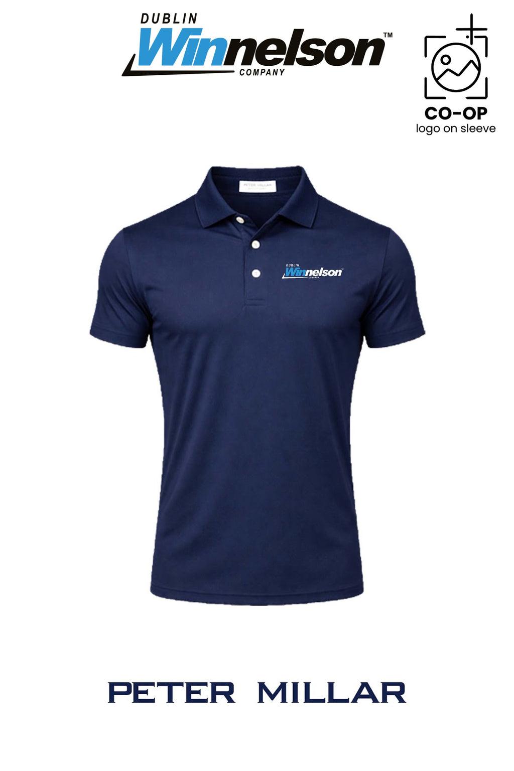 Peter Millar Mens Solid Performance Polo - Self Collar - Dublin Winnelson