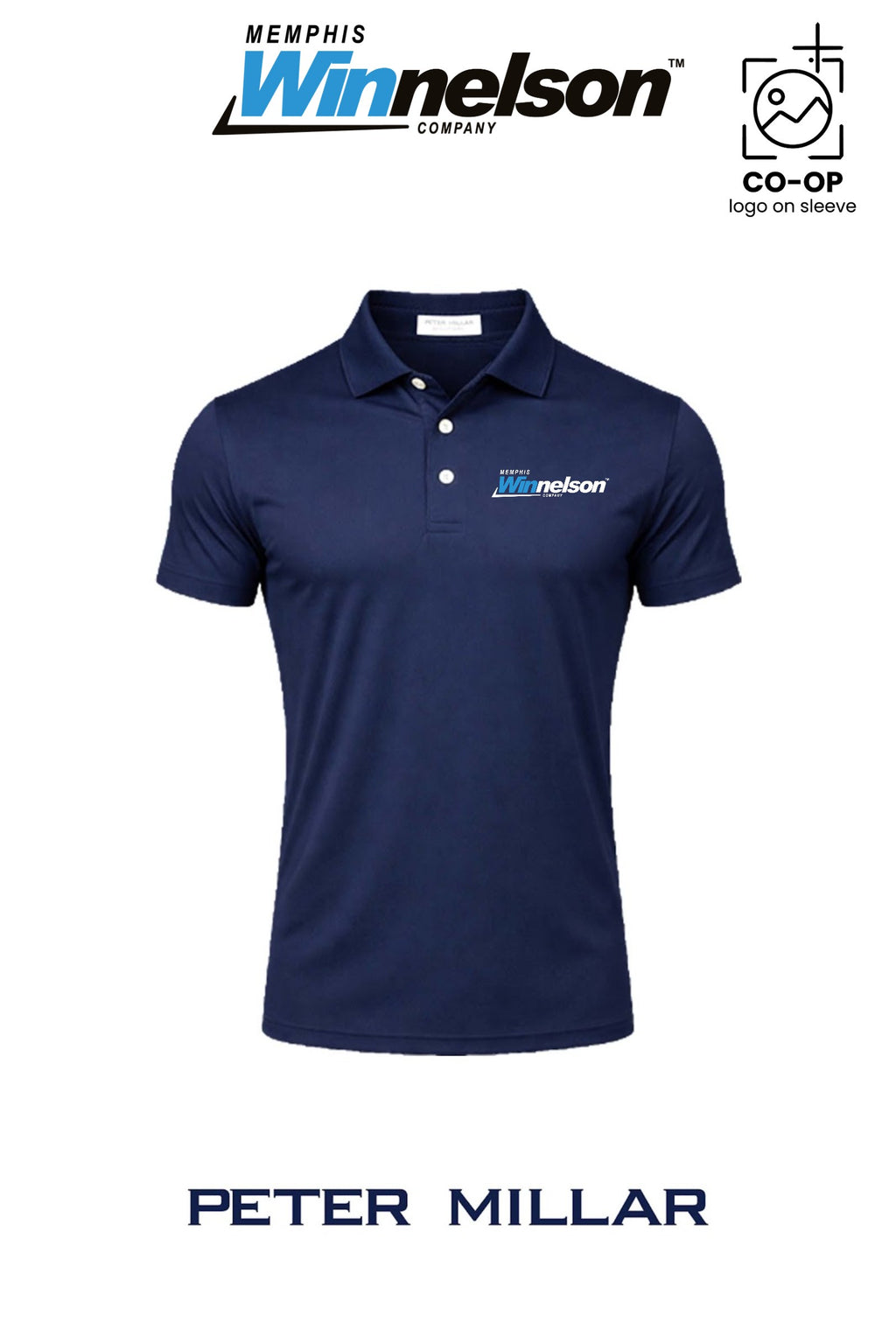 Peter Millar Mens Solid Performance Polo - Self Collar - Memphis Winnelson