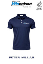 Peter Millar Mens Solid Performance Polo - Self Collar - Queen City Winnelson