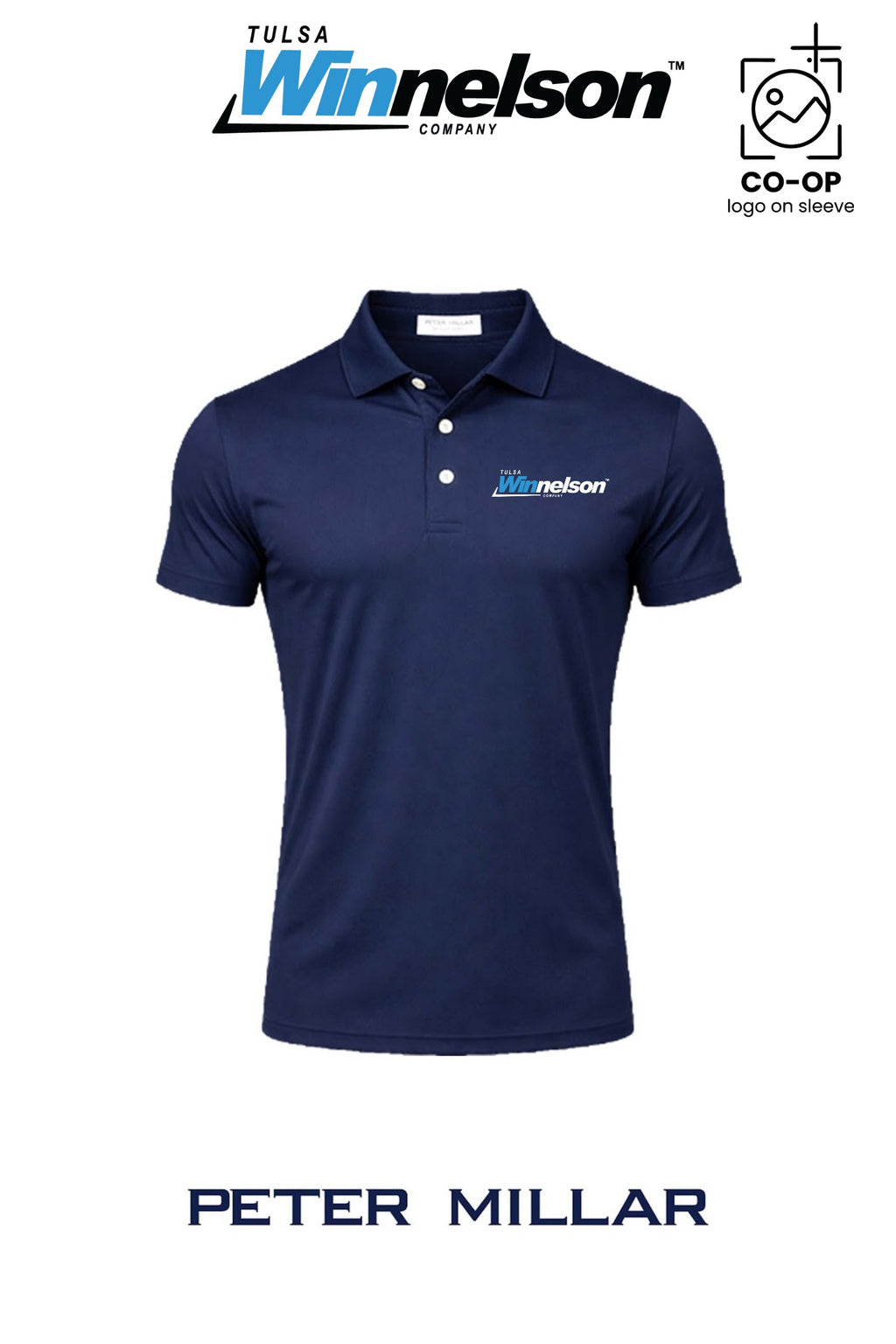 Peter Millar Mens Solid Performance Polo - Self Collar - Tulsa Winnelson